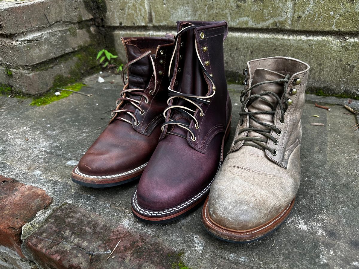 Photo by RUNNOFT on May 31, 2025 of the Nicks x Parkhurst V3 in Horween Cypress 8.