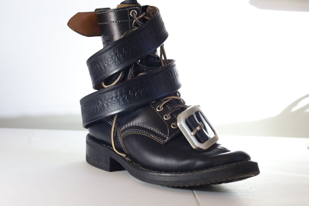Photo by RUNNOFT on September 27, 2025 of the Coronado Leather TAOS HORSEHIDE BELT NO.142 in Horween Horsehide Strip - Black.