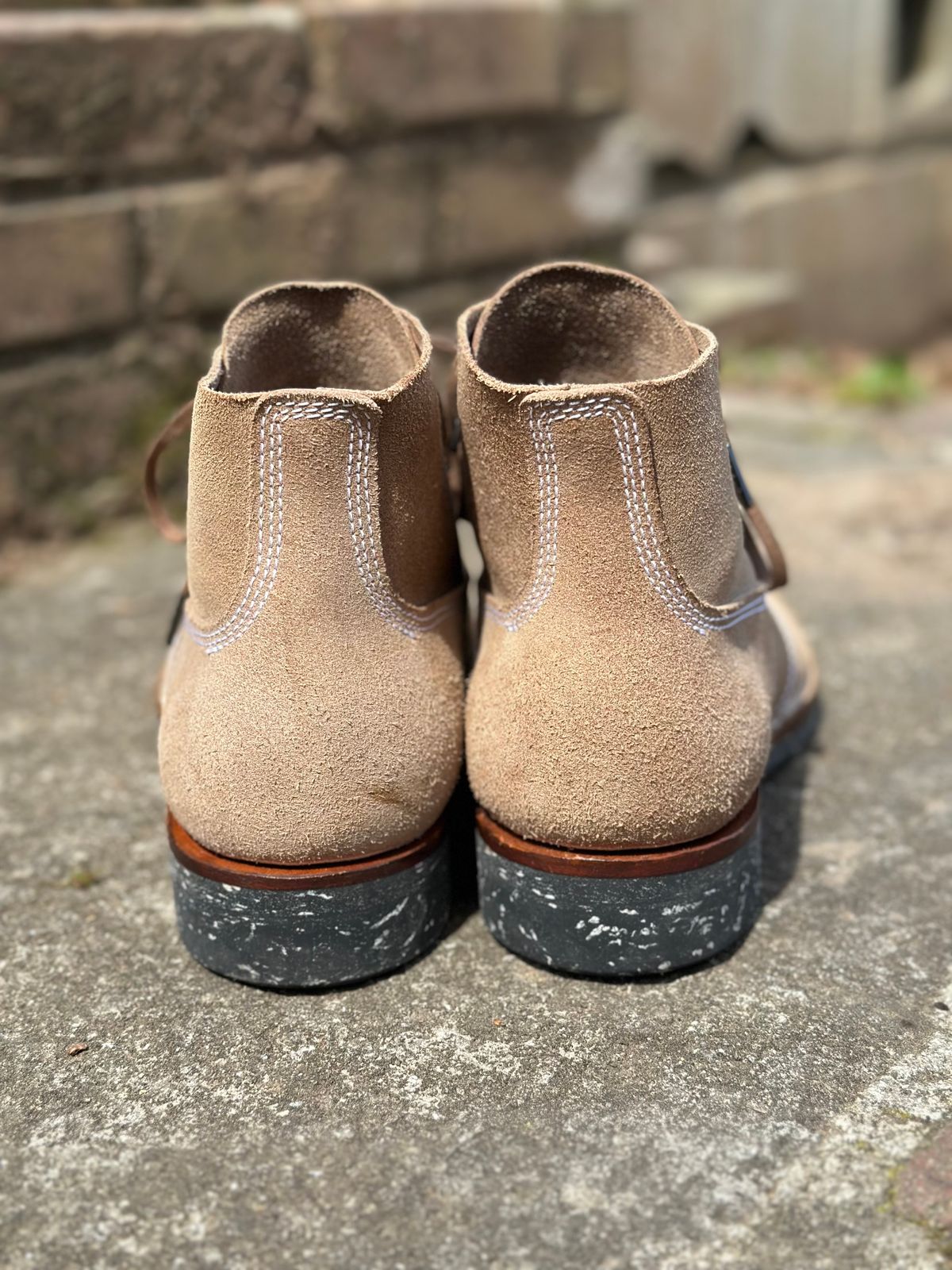 Photo by RUNNOFT on March 21, 2026 of the Oldspeed MFG Henry Johnson in Horween Natural Chromexcel Roughout.