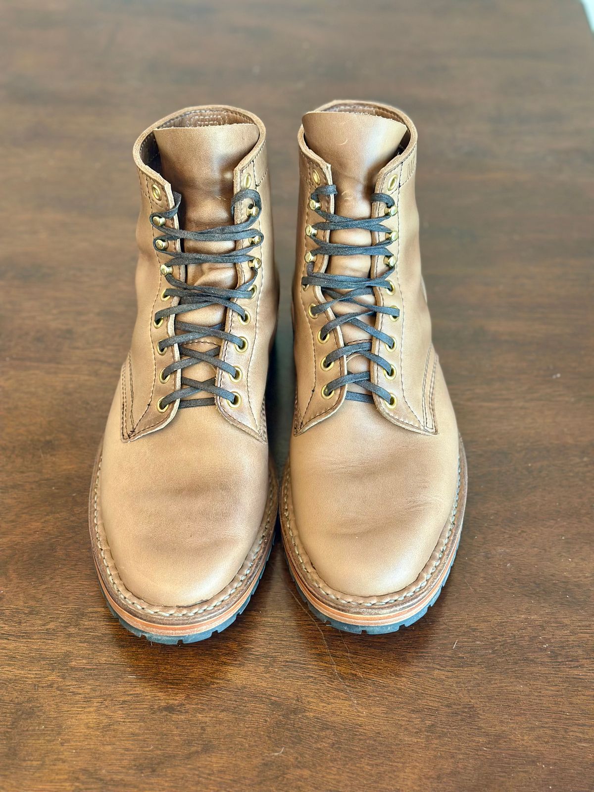 Photo by RUNNOFT on March 31, 2026 of the White's MP-Sherman Plain Toe in Horween Natural Chromexcel.