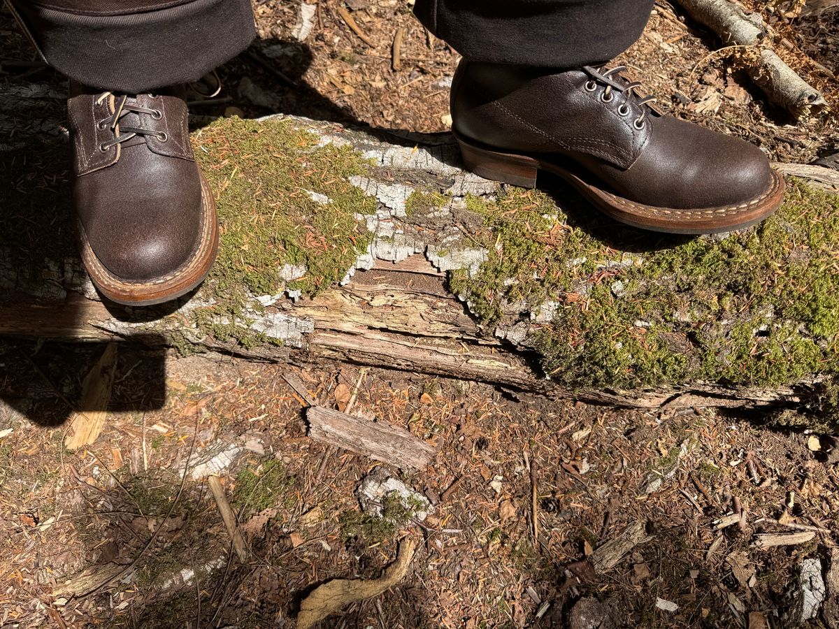 Photo by Efanium on July 1, 2026 of the White's Semi-Dress in Horween Dark Brown Waxed Flesh.