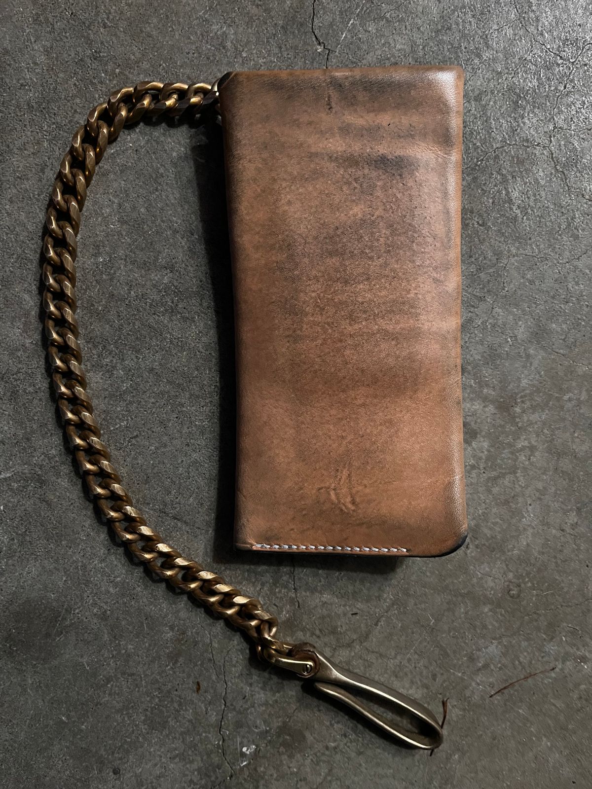 Photo by shredwin.206 on December 2, 2025 of the Ship John Gibson Wallet in Hermann Oak Veg Tan.