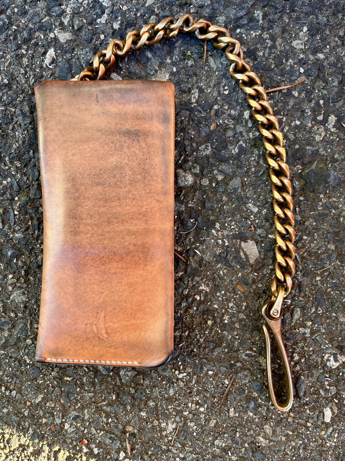 Photo by shredwin.206 on March 1, 2026 of the Ship John Gibson Wallet in Hermann Oak Veg Tan.