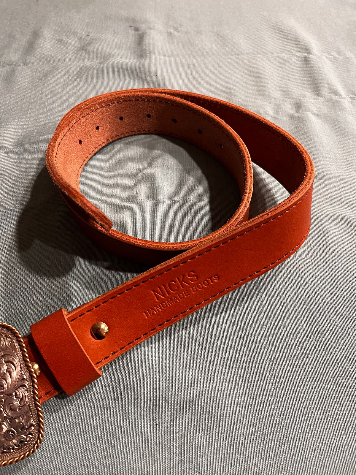 Photo by shredwin.206 on October 1, 2025 of the Nicks Heritage Belt in Wickett & Craig Tan English Bridle.