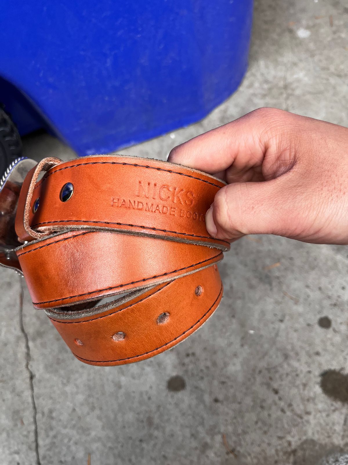 Photo by shredwin.206 on November 1, 2025 of the Nicks Heritage Belt in Wickett & Craig Tan English Bridle.