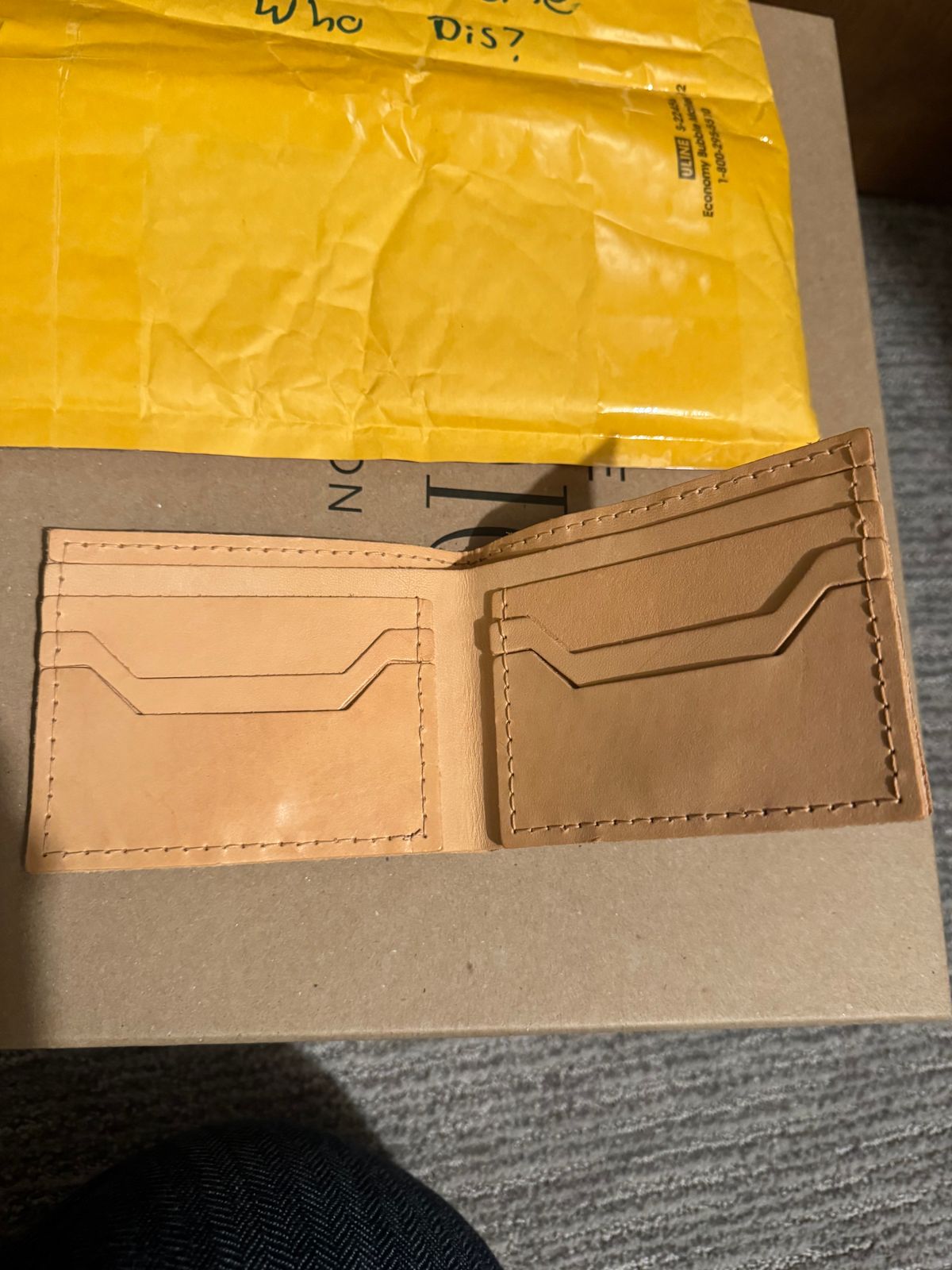 Photo by halfbreed666 on October 1, 2025 of the Self-Made Wallet in Unknown Leather.