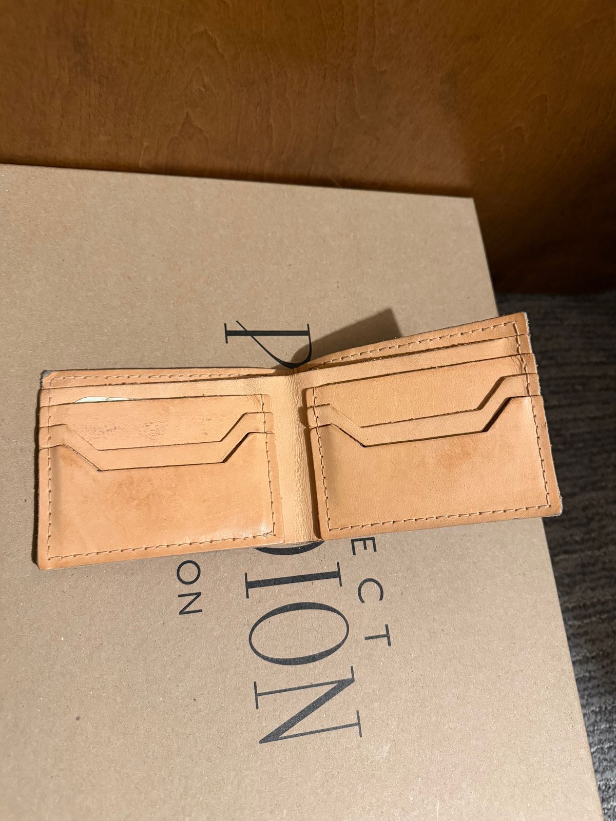 Photo by halfbreed666 on November 2, 2025 of the Self-Made Wallet in Unknown Leather.