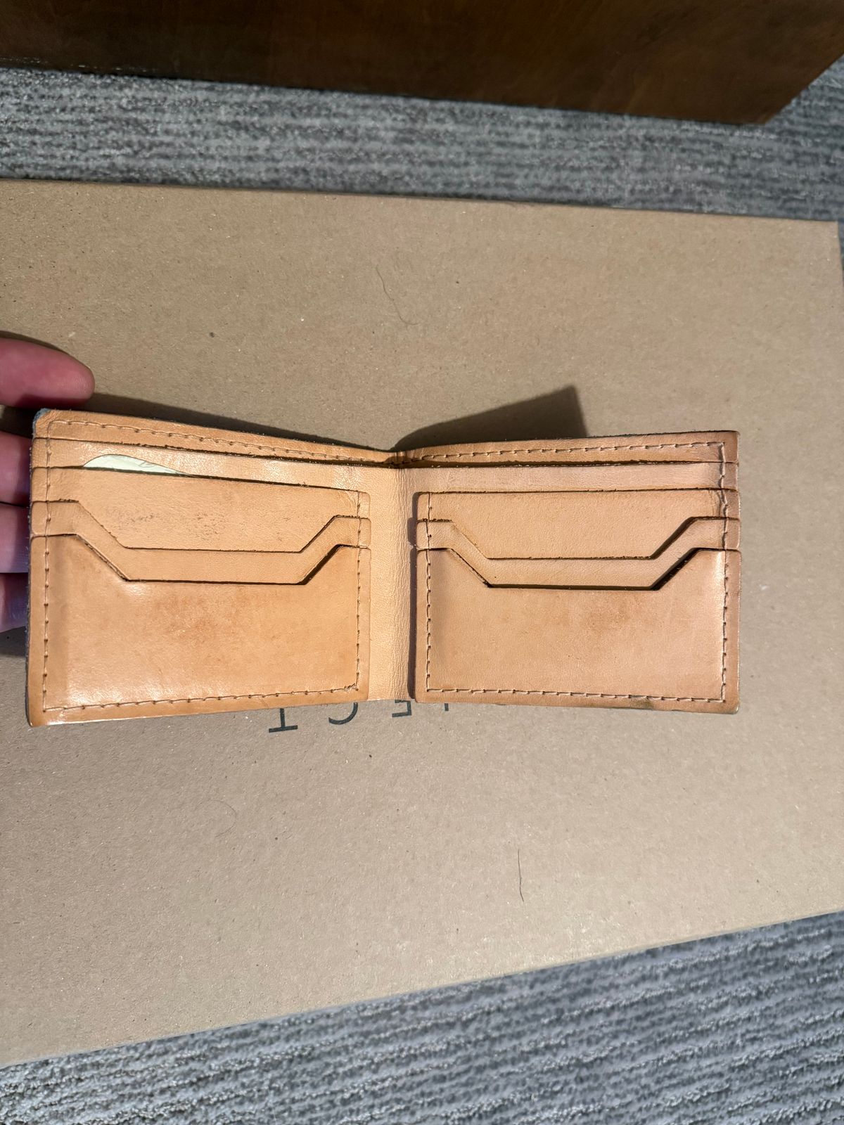 Photo by halfbreed666 on December 1, 2025 of the Self-Made Wallet in Unknown Leather.