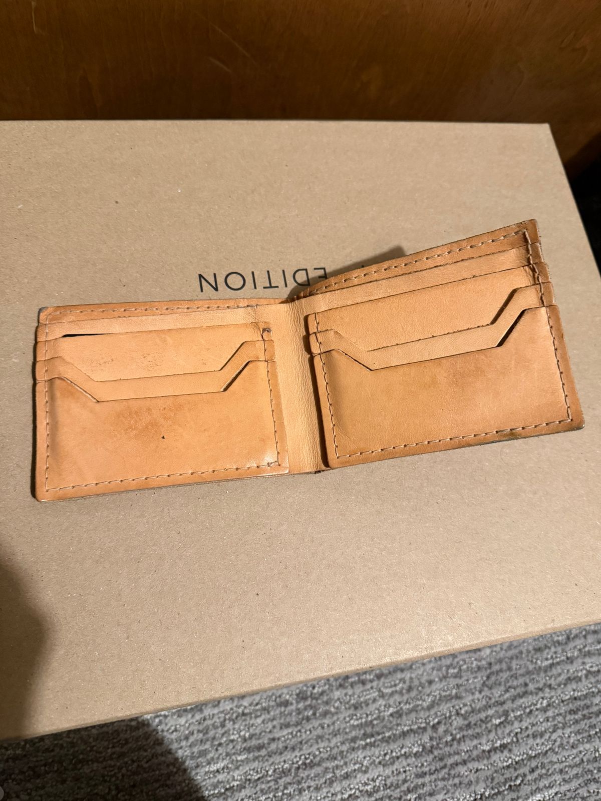 Photo by halfbreed666 on February 6, 2026 of the Self-Made Wallet in Unknown Leather.