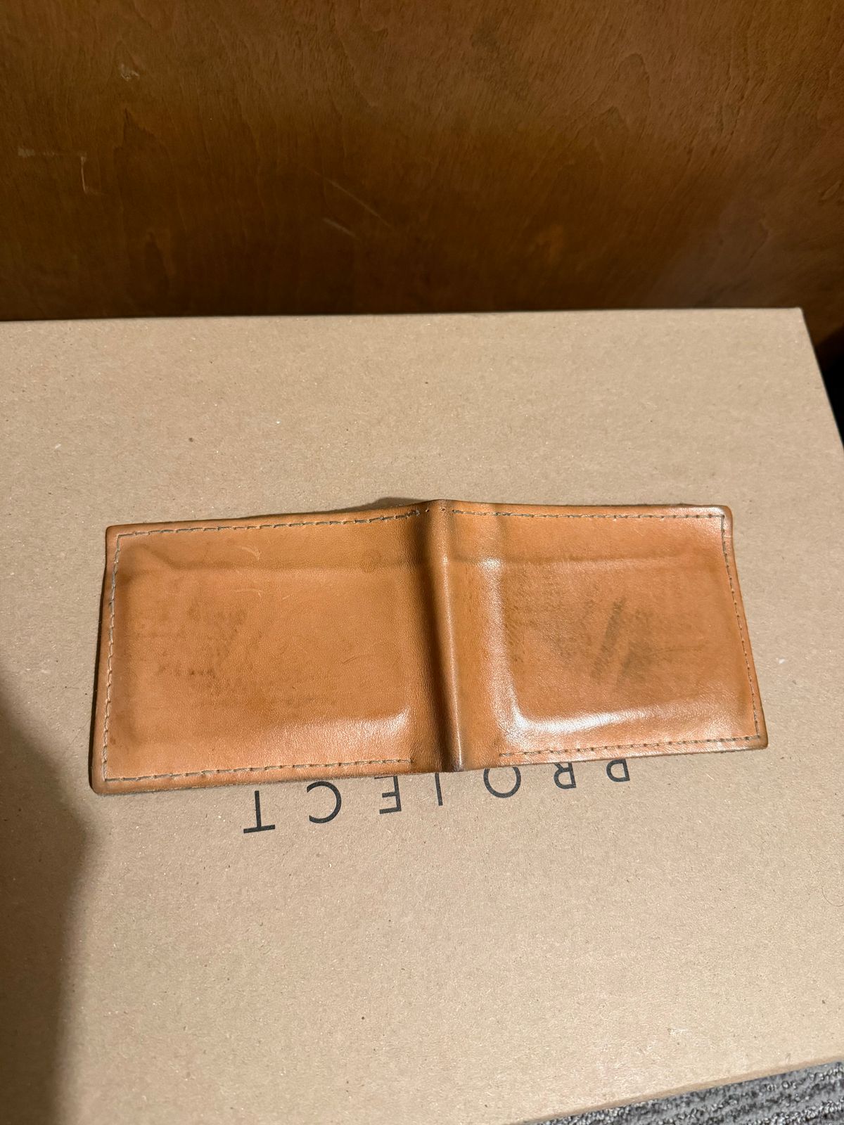 Photo by halfbreed666 on February 6, 2026 of the Self-Made Wallet in Unknown Leather.