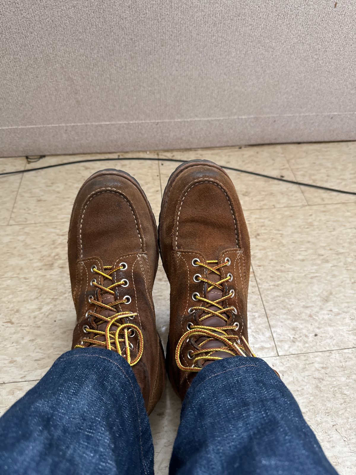 Photo by honkl on July 1, 2026 of the White's Perry 132 in Seidel Distressed Roughout.