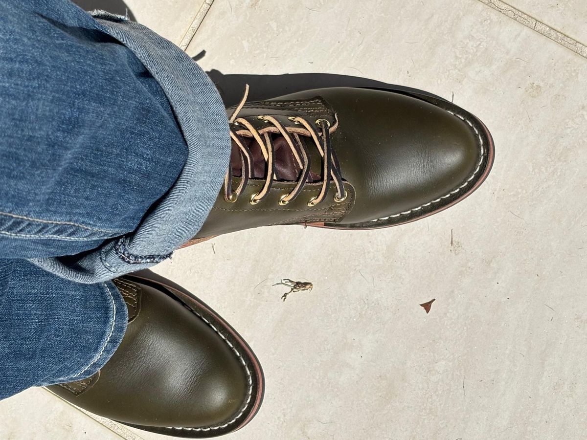 Photo by Alecs_boots on August 31, 2025 of the Nicks Becca in Horween Shackleton Greener Pastures.