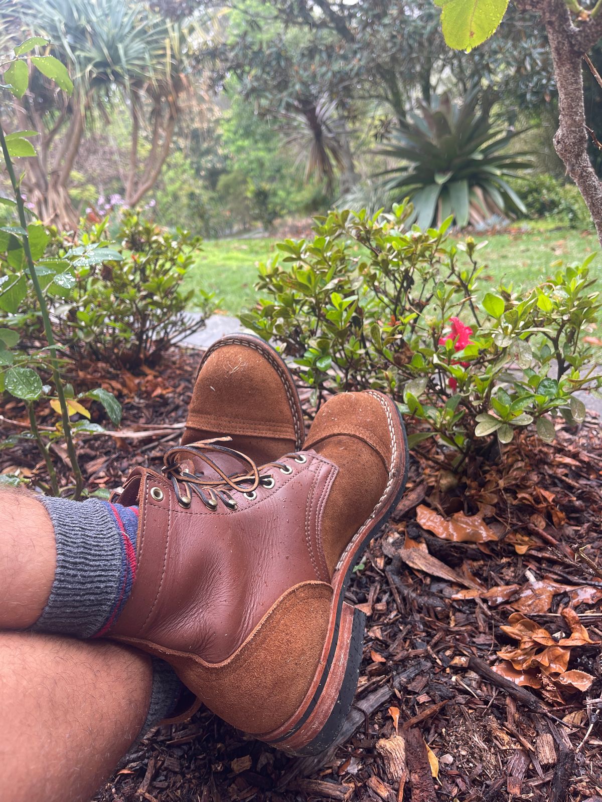 Photo by Alecs_boots on October 2, 2024 of the Nicks Americana in Seidel 1964 Brown Roughout & Seidel 1964 Brown.