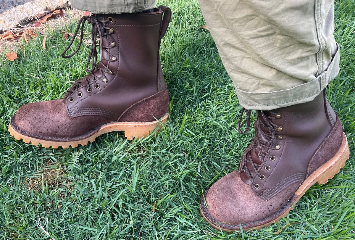 Photo by Alecs_boots on October 19, 2024 of the JK Boots O.T. in Seidel Brown Oil Tan & Seidel Brown Oil Tan Roughout.