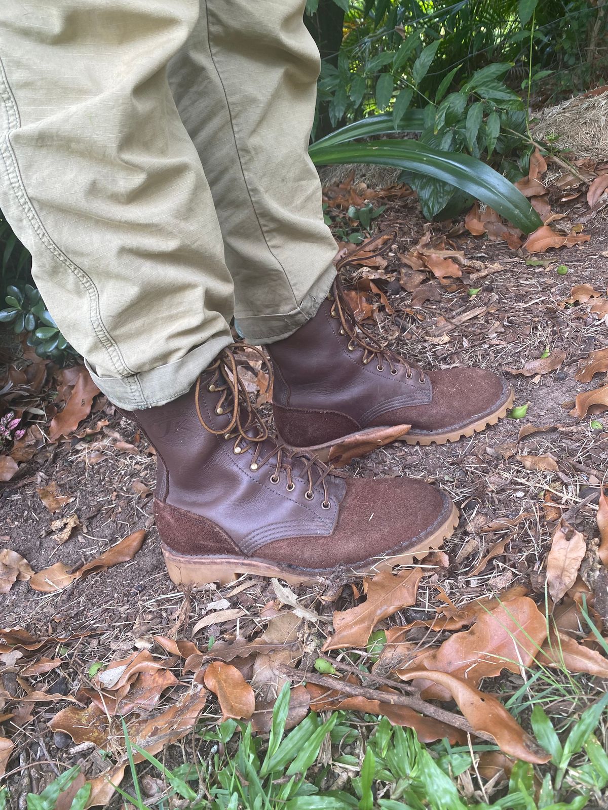 Photo by Alecs_boots on November 3, 2024 of the JK Boots O.T. in Seidel Brown Oil Tan & Seidel Brown Oil Tan Roughout.