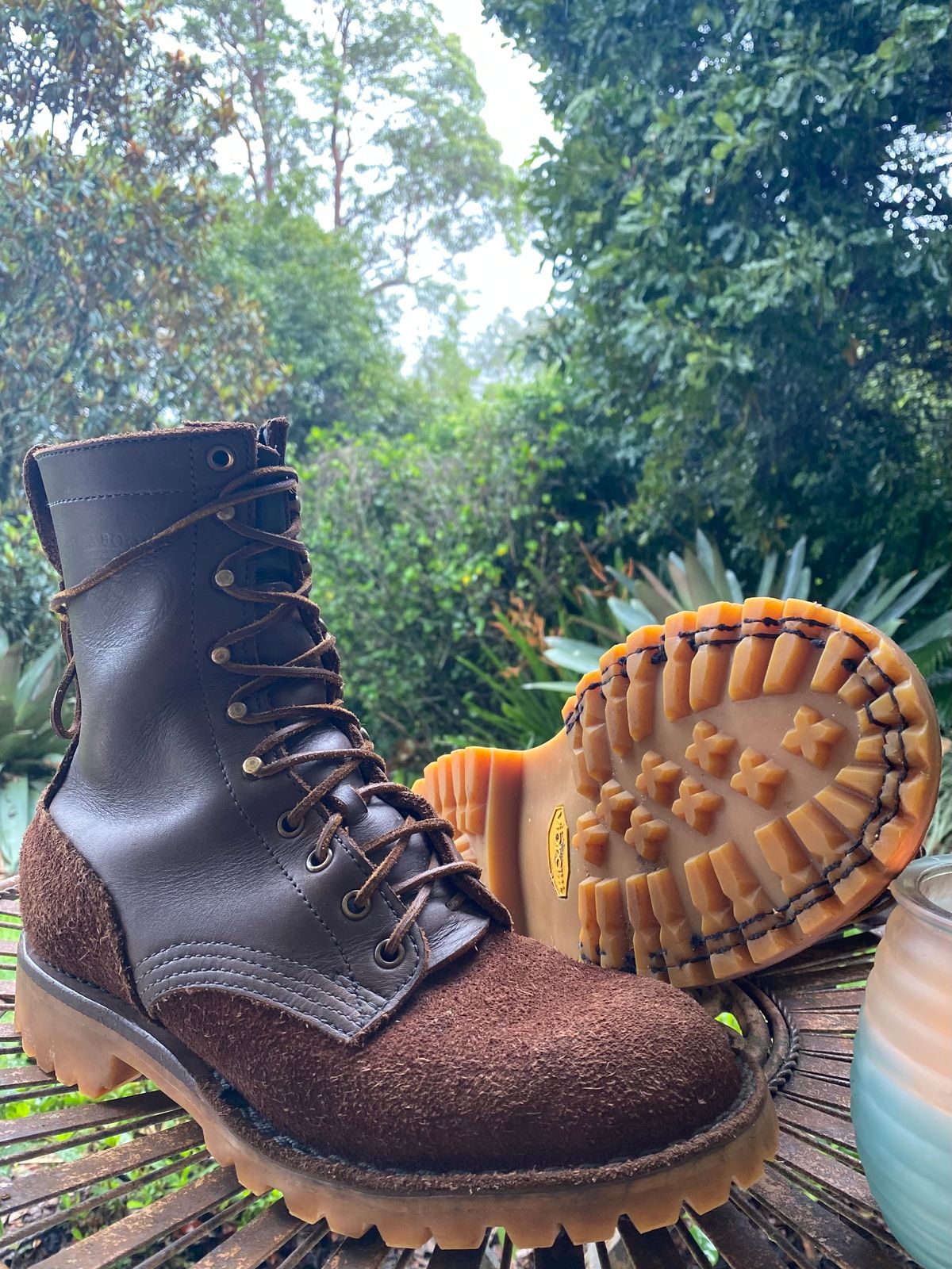 Photo by Alecs_boots on November 21, 2024 of the JK Boots O.T. in Seidel Brown Oil Tan & Seidel Brown Oil Tan Roughout.