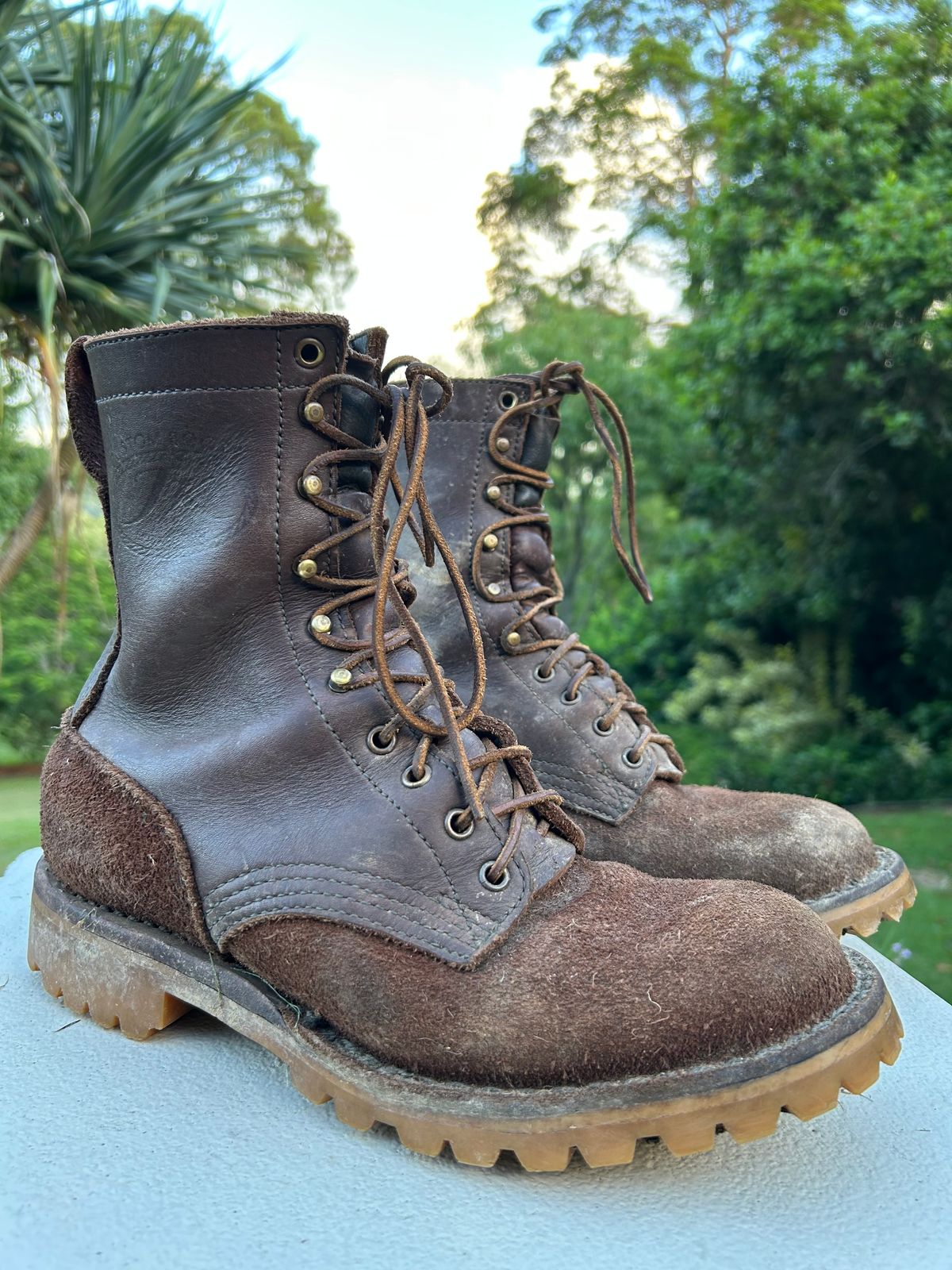 Photo by Alecs_boots on January 31, 2025 of the JK Boots O.T. in Seidel Brown Oil Tan & Seidel Brown Oil Tan Roughout.