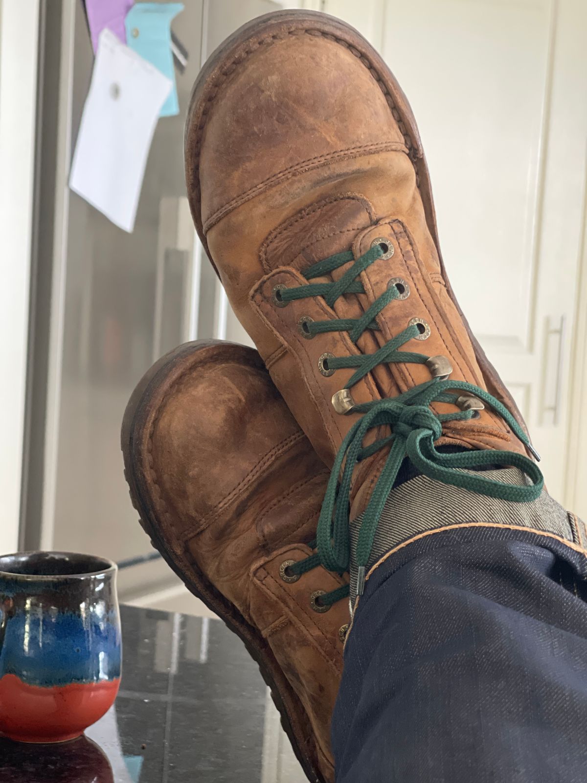 Photo by Alecs_boots on October 16, 2024 of the Jim Green African Ranger Barefoot Boot in Fudge Crazy Horse.