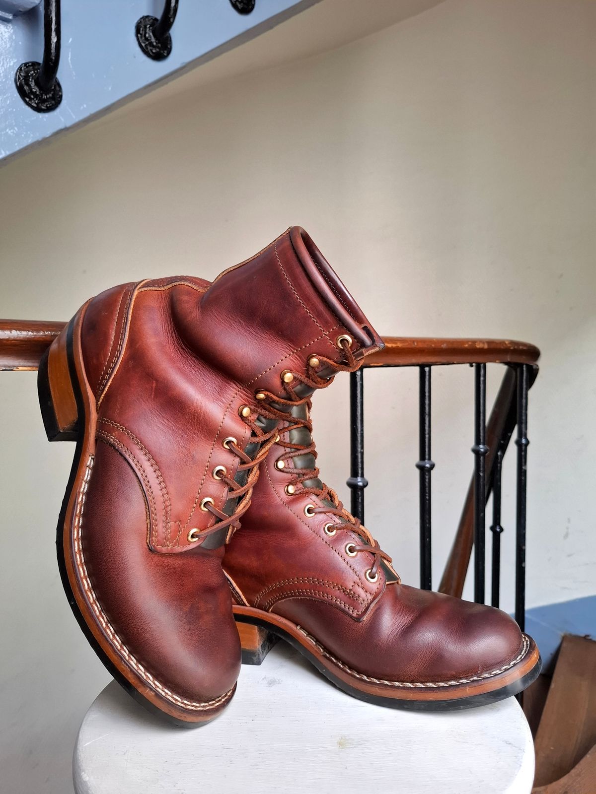 Photo by aman5100XX on January 22, 2026 of the Nicks TD64 - Maker's Collection in Wickett & Craig Buck Brown Double Stuffed.