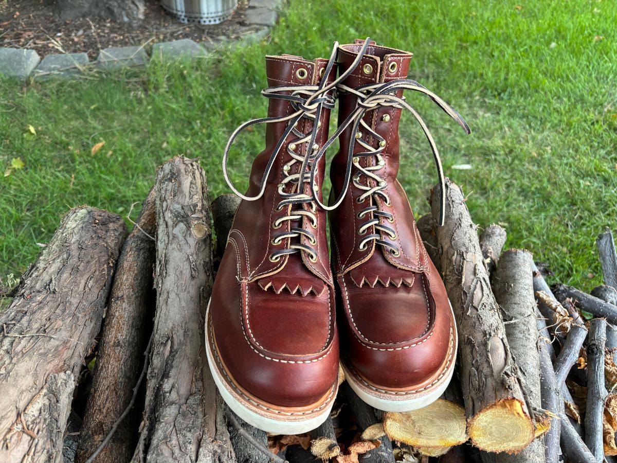Photo by BootyBootyBooty on October 1, 2024 of the White's Perry 8" Select in Seidel British Tan Double Shot.