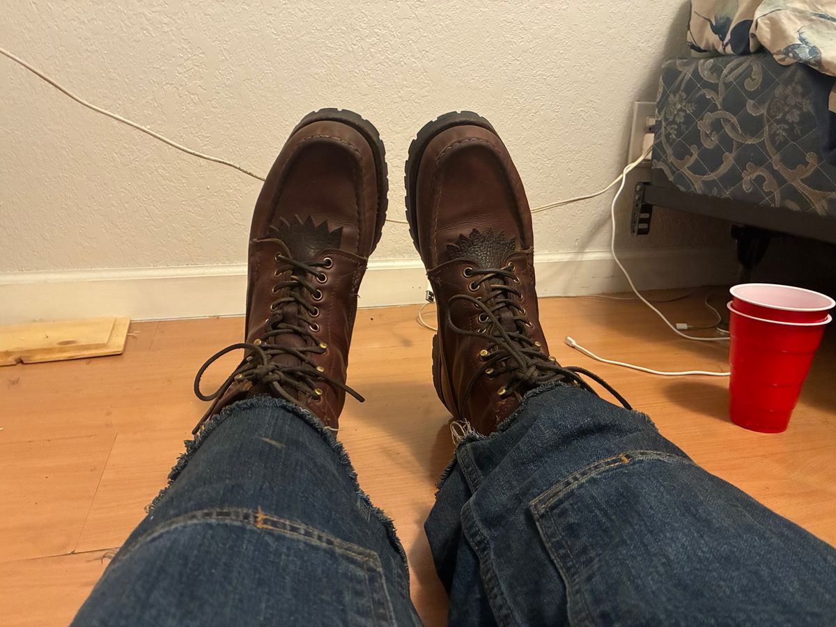 Photo by Navajo732224 on September 14, 2025 of the Russell Moccasin Co. Backcountry in Full-Grain Timberjack.