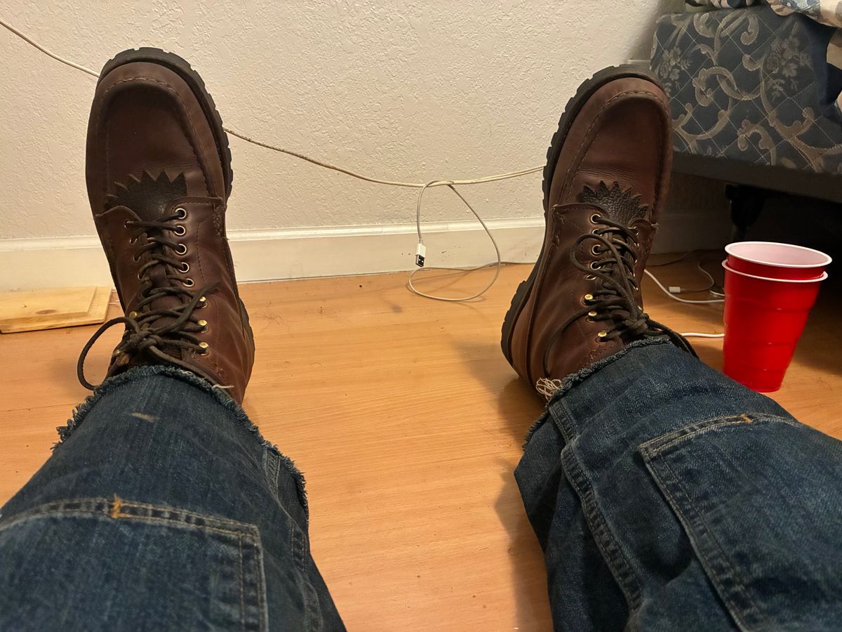 Photo by Navajo732224 on September 14, 2025 of the Russell Moccasin Co. Backcountry in Full-Grain Timberjack.