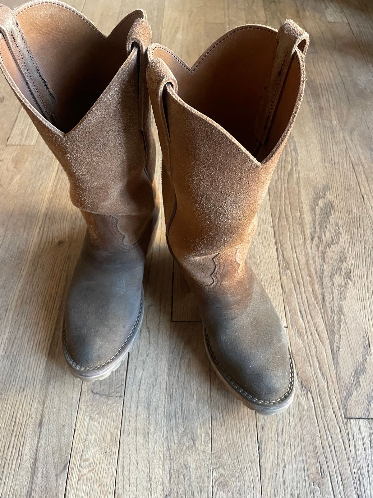 Photo by bootArt on December 10, 2024 of the Nicks Palouse in Seidel 1964 Tan Roughout.
