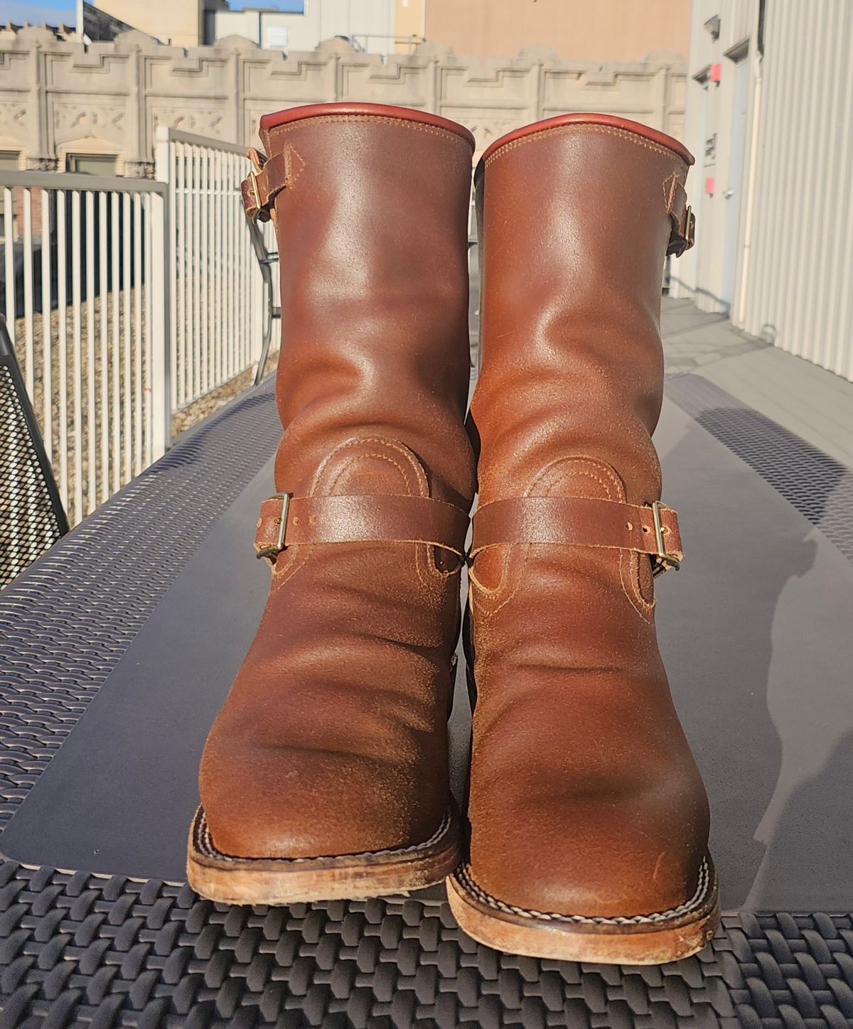 Photo by pbrDoug on November 2, 2025 of the Nicks StationMaster in Horween Ember Waxed Flesh.
