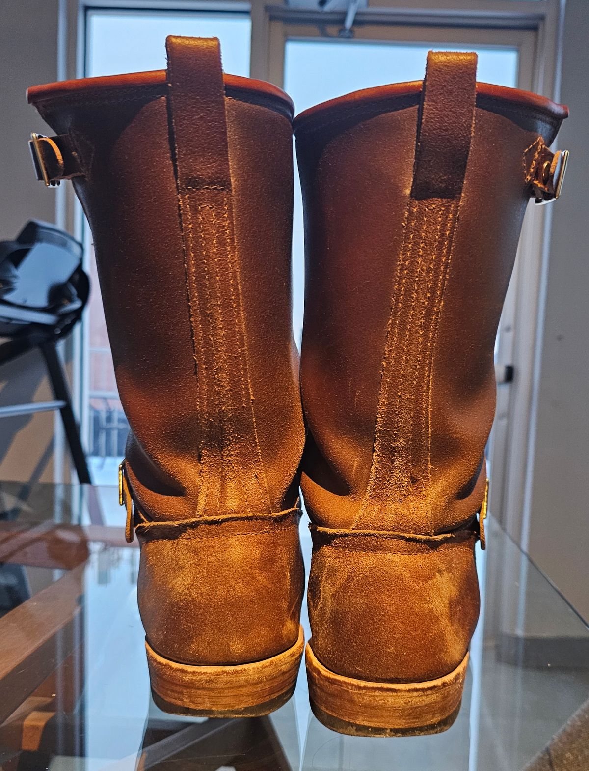 Photo by pbrDoug on February 5, 2026 of the Nicks StationMaster in Horween Ember Waxed Flesh.