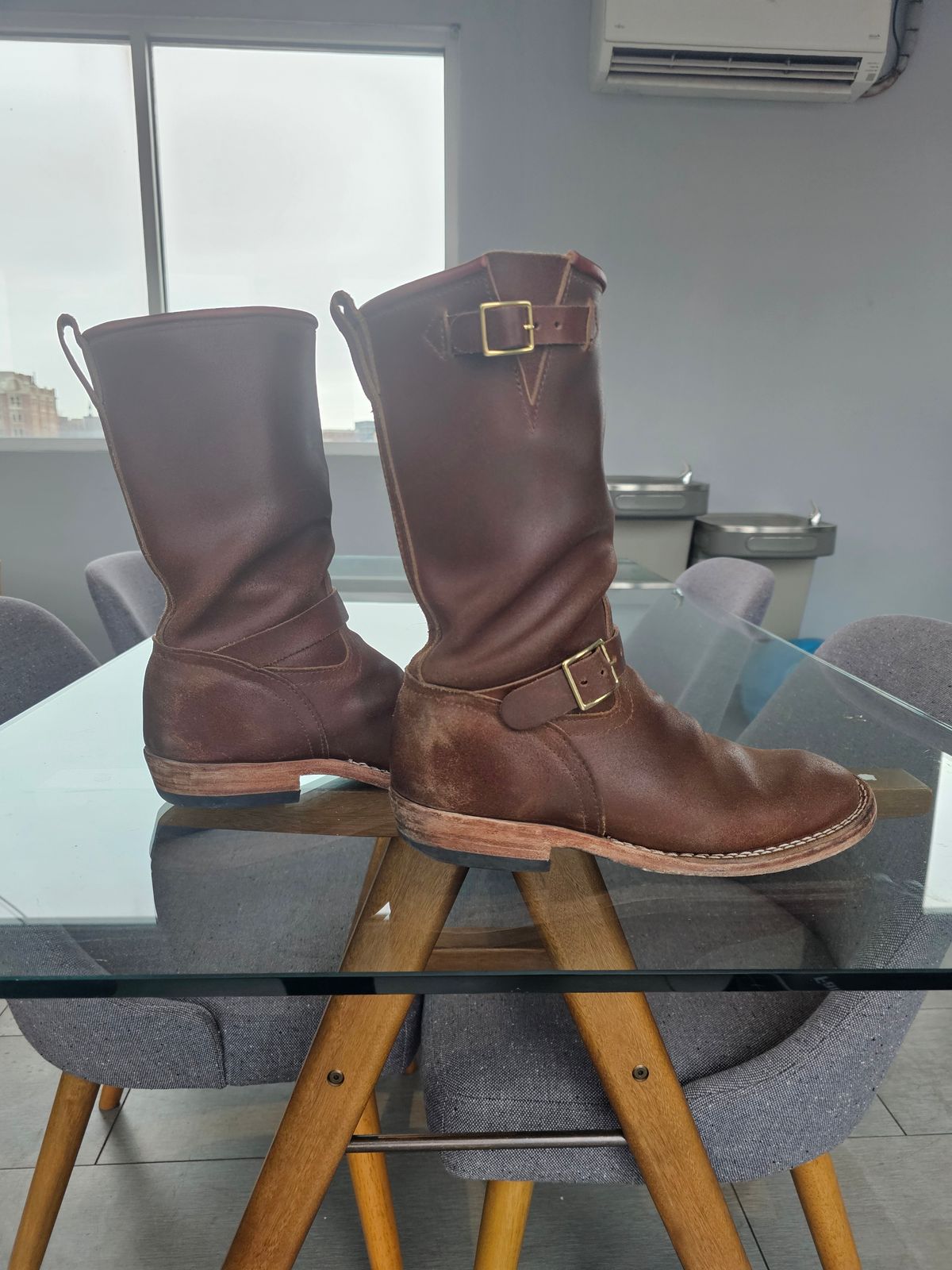 Photo by pbrDoug on March 2, 2026 of the Nicks StationMaster in Horween Ember Waxed Flesh.