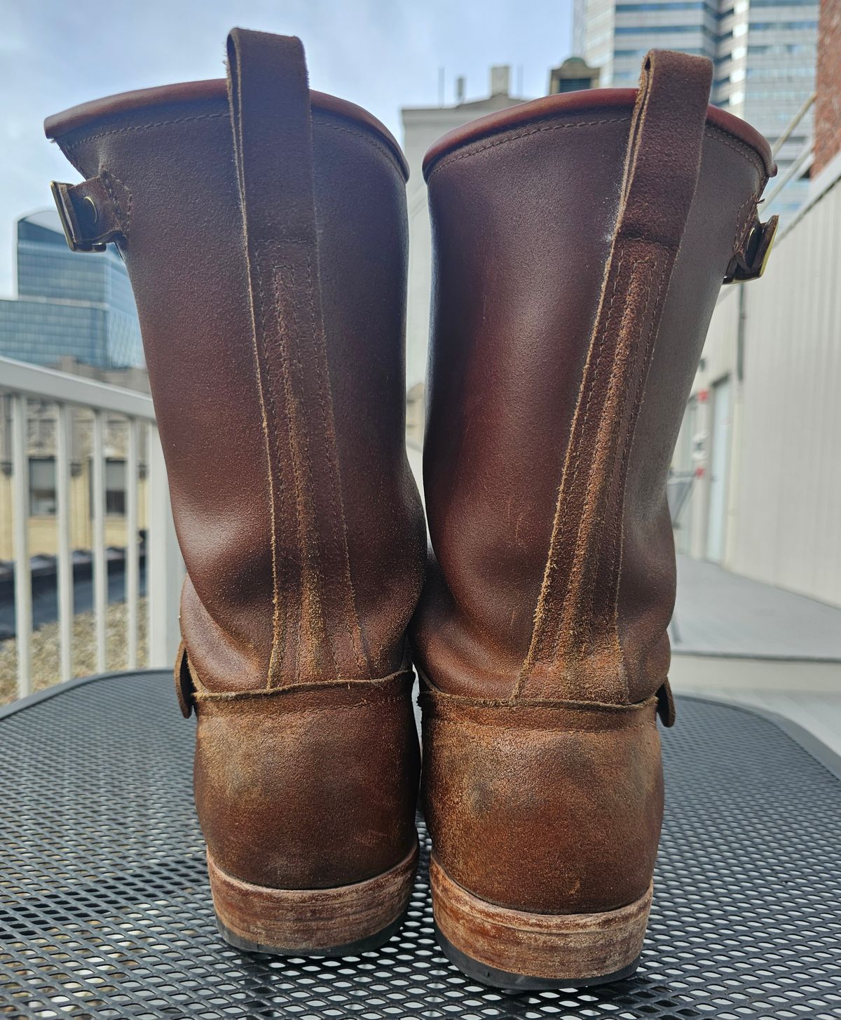 Photo by pbrDoug on April 2, 2026 of the Nicks StationMaster in Horween Ember Waxed Flesh.