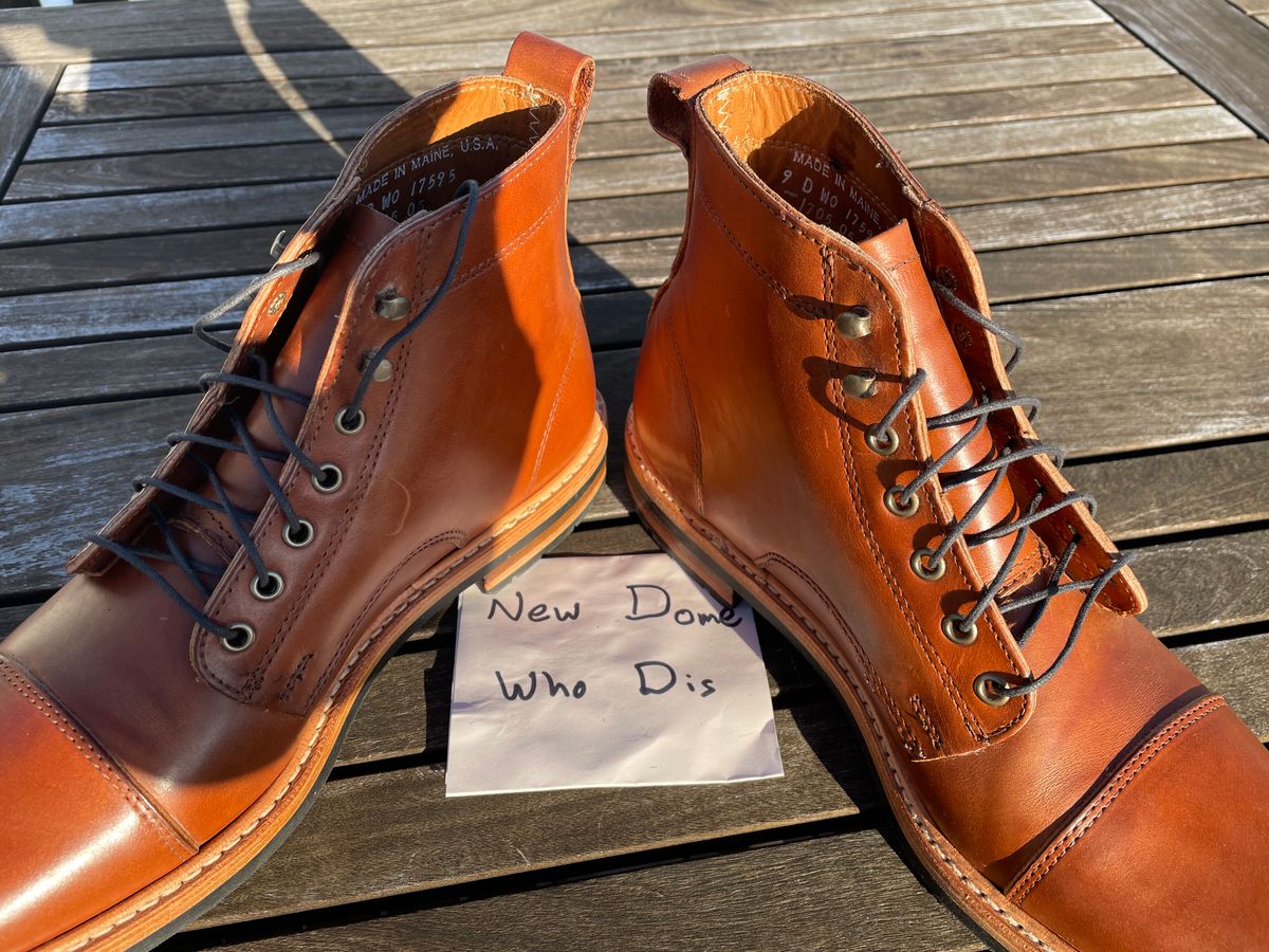 Photo by shoe_enjoy_myself on October 1, 2025 of the Rancourt & Co. Byron Boot in Horween Tan Bulldog.