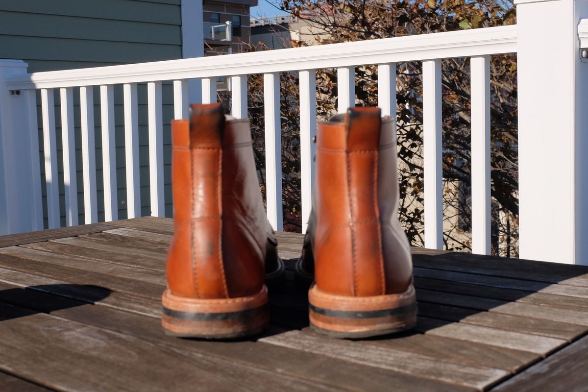 Photo by shoe_enjoy_myself on November 2, 2025 of the Rancourt & Co. Byron Boot in Horween Tan Bulldog.