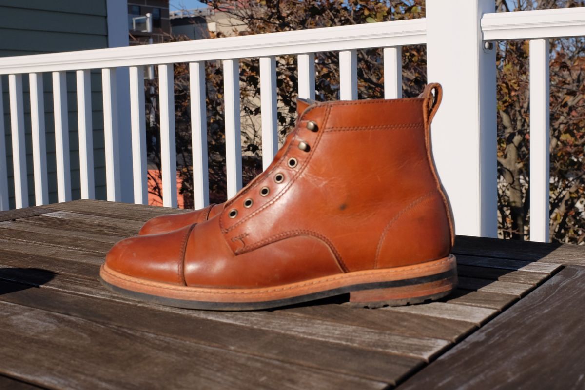 Photo by shoe_enjoy_myself on November 2, 2025 of the Rancourt & Co. Byron Boot in Horween Tan Bulldog.
