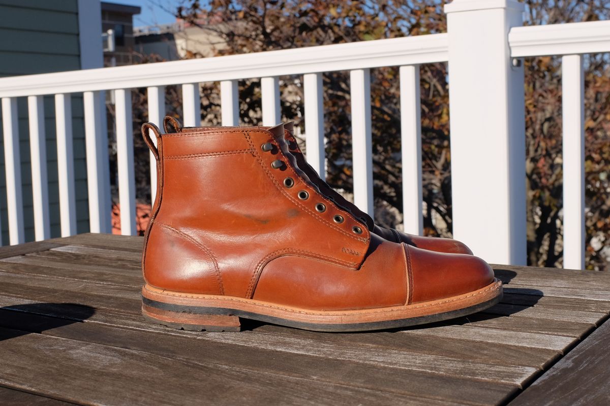 Photo by shoe_enjoy_myself on November 2, 2025 of the Rancourt & Co. Byron Boot in Horween Tan Bulldog.