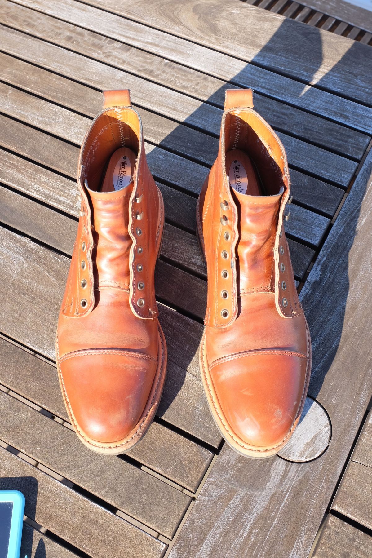 Photo by shoe_enjoy_myself on November 2, 2025 of the Rancourt & Co. Byron Boot in Horween Tan Bulldog.