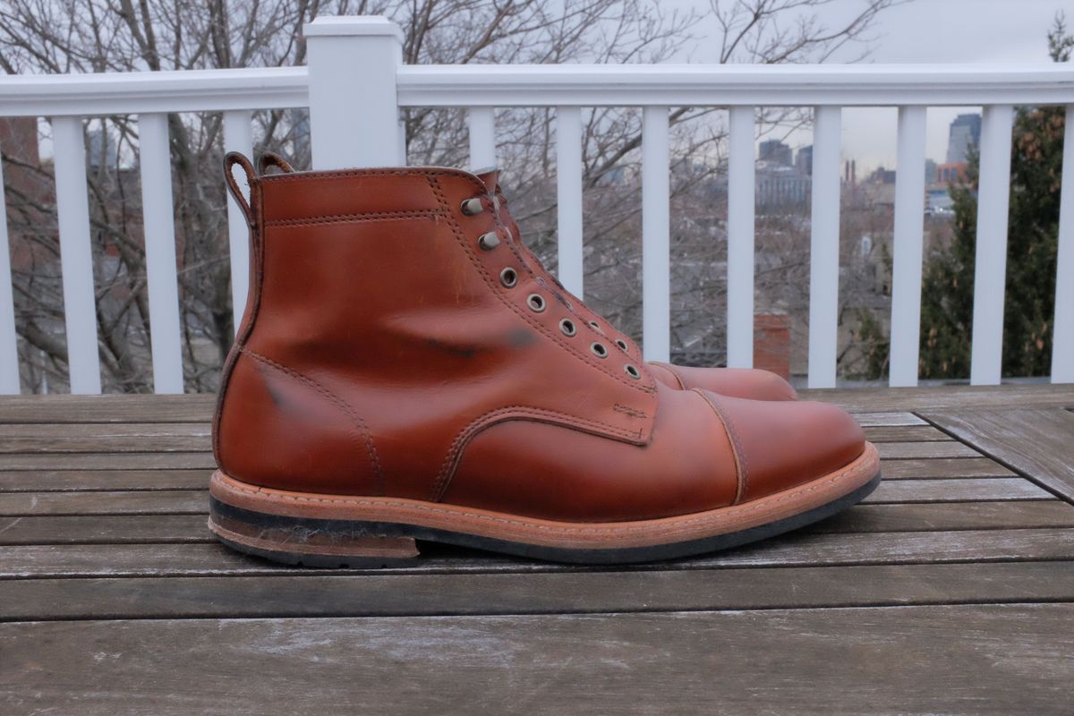 Photo by shoe_enjoy_myself on December 2, 2025 of the Rancourt & Co. Byron Boot in Horween Tan Bulldog.