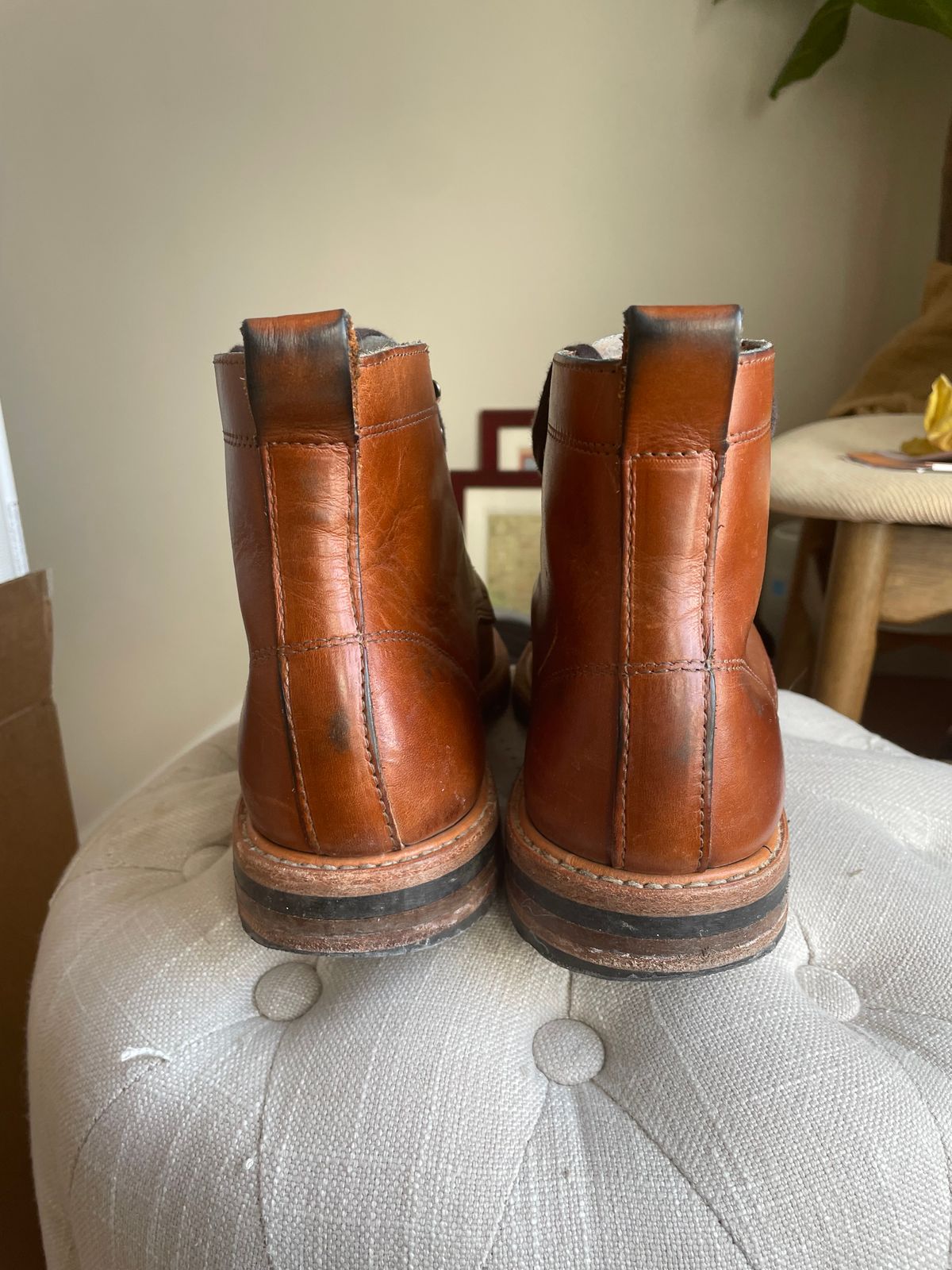 Photo by shoe_enjoy_myself on January 4, 2026 of the Rancourt & Co. Byron Boot in Horween Tan Bulldog.