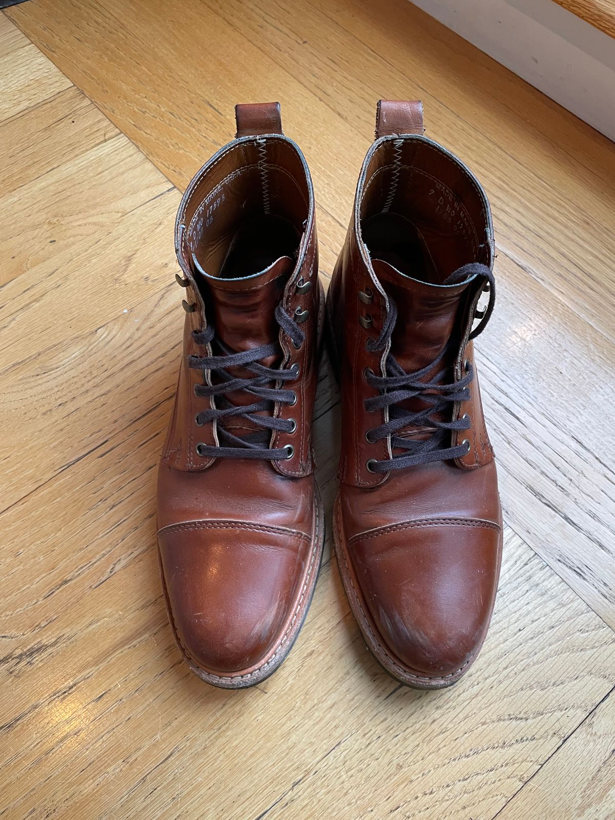 Photo by shoe_enjoy_myself on February 4, 2026 of the Rancourt & Co. Byron Boot in Horween Tan Bulldog.