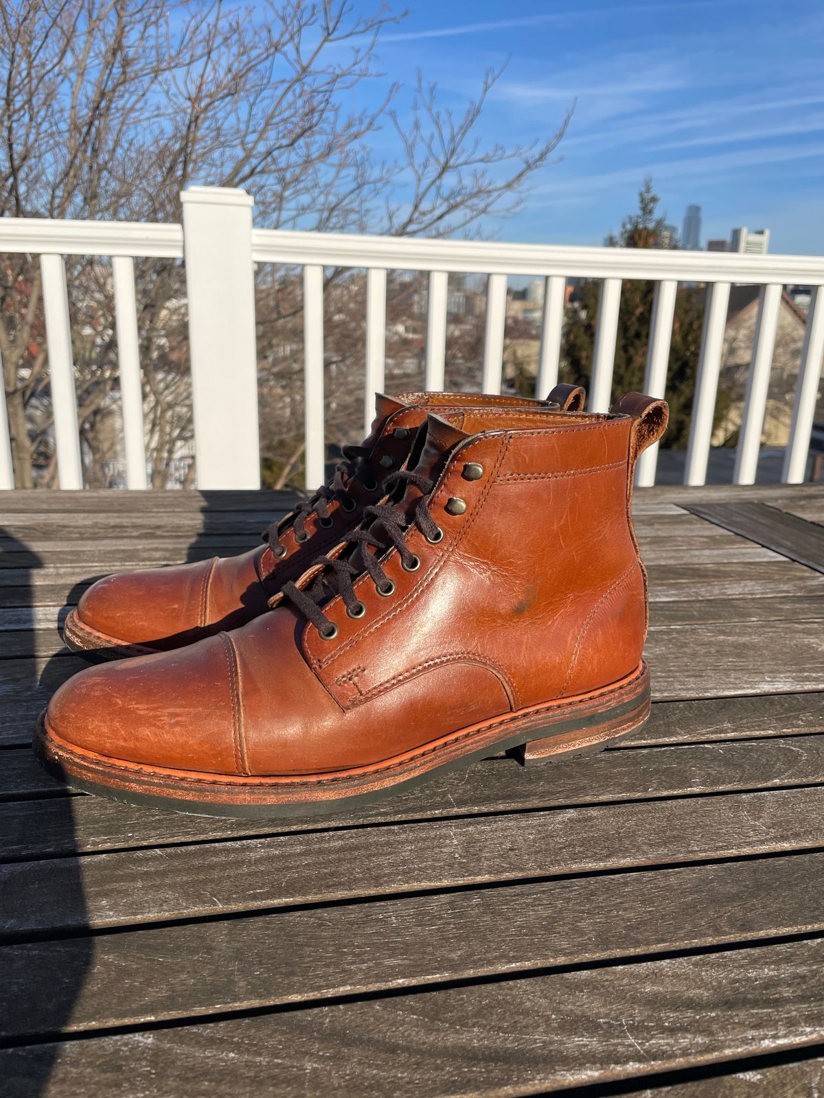 Photo by shoe_enjoy_myself on March 3, 2026 of the Rancourt & Co. Byron Boot in Horween Tan Bulldog.