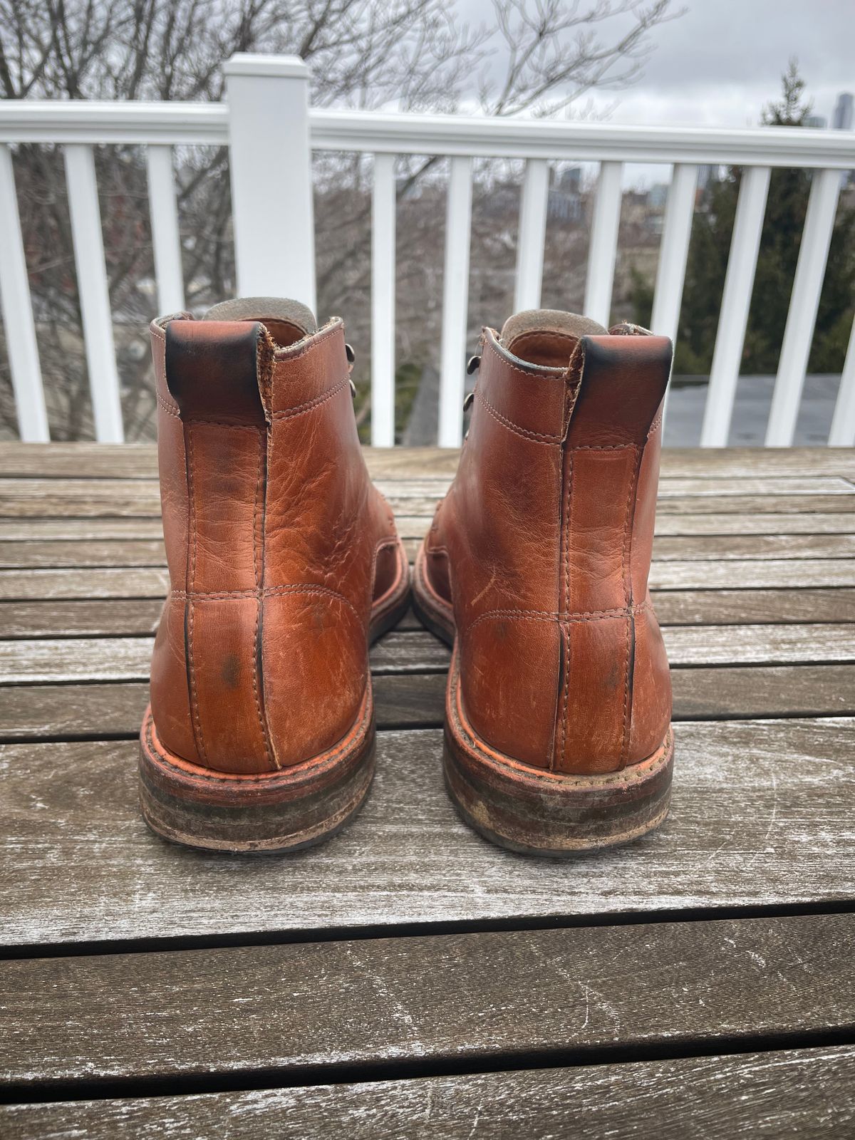 Photo by shoe_enjoy_myself on April 2, 2026 of the Rancourt & Co. Byron Boot in Horween Tan Bulldog.