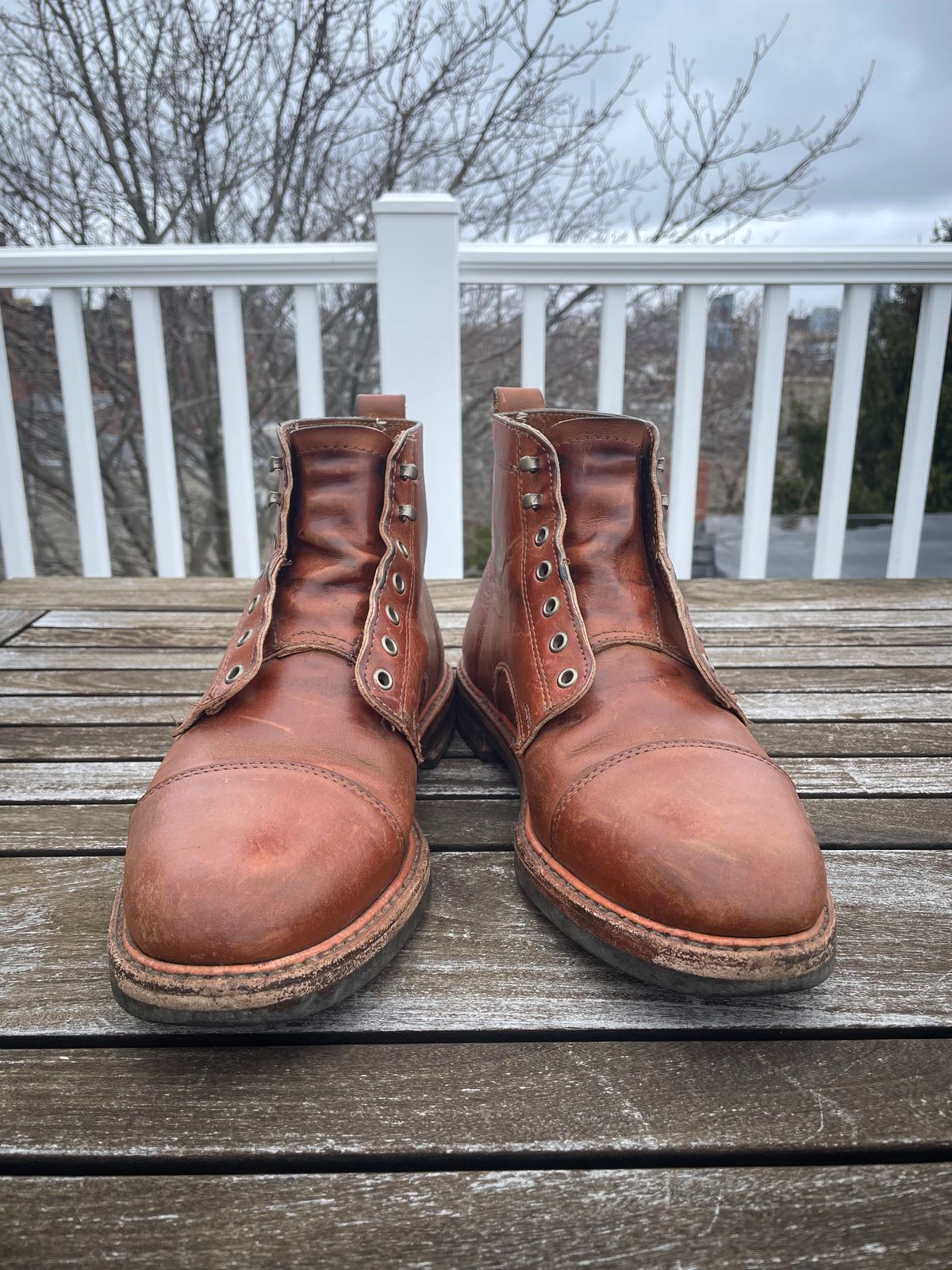 Photo by shoe_enjoy_myself on April 2, 2026 of the Rancourt & Co. Byron Boot in Horween Tan Bulldog.