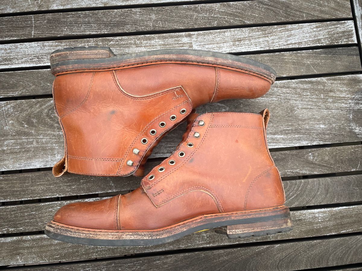 Photo by shoe_enjoy_myself on April 2, 2026 of the Rancourt & Co. Byron Boot in Horween Tan Bulldog.