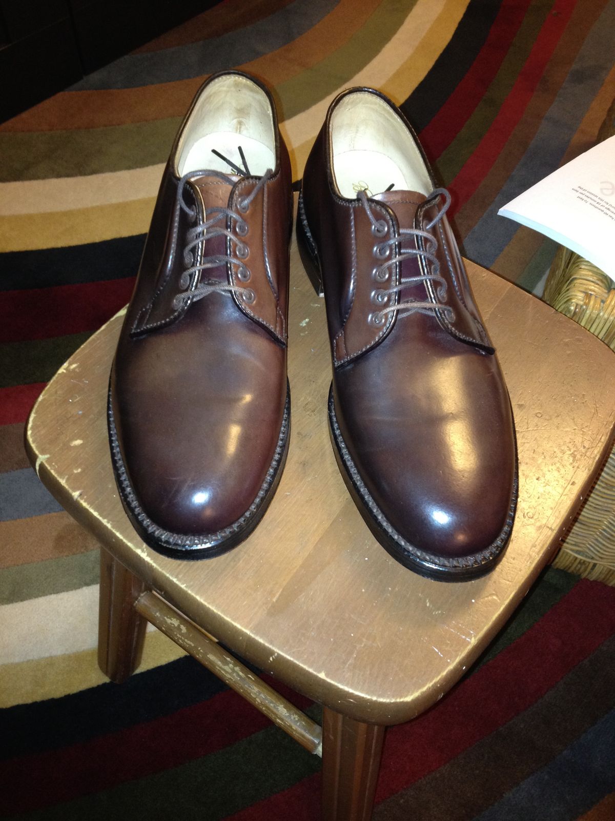 Photo by shoe_enjoy_myself on May 4, 2012 of the Alden Plain Toe Blucher in Horween Color 8 Shell Cordovan.