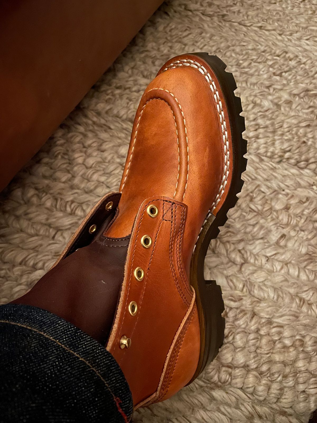 Photo by shoe_enjoy_myself on March 31, 2026 of the Nicks MTO in Wickett & Craig Natural Double Stuffed.