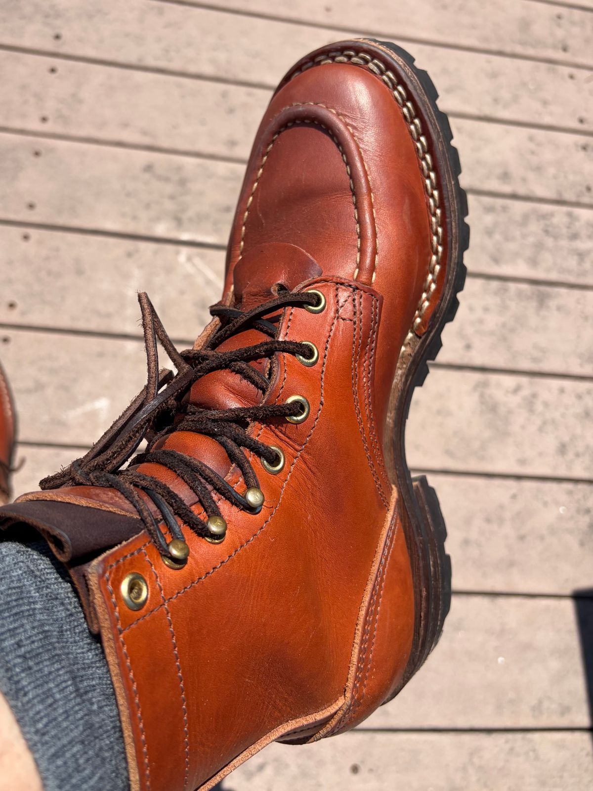 Photo by shoe_enjoy_myself on June 28, 2026 of the Nicks MTO in Wickett & Craig Natural Double Stuffed.
