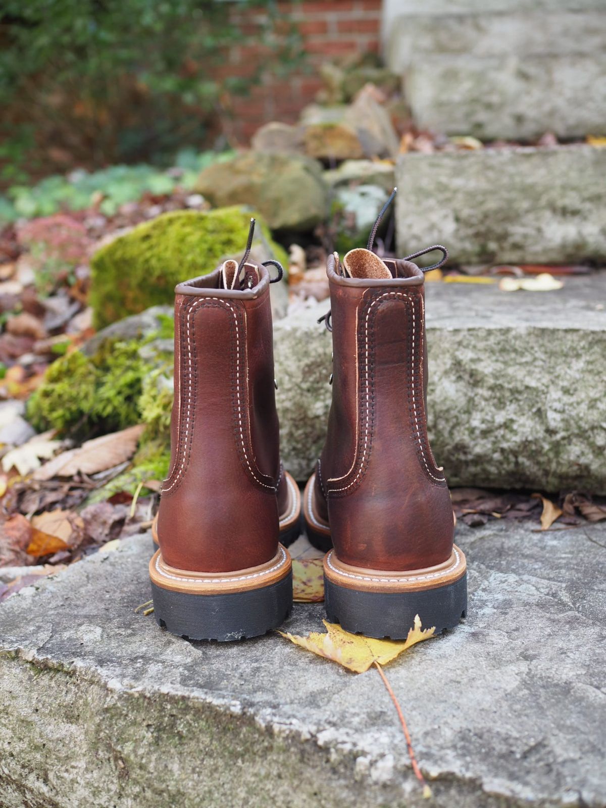 Photo by calvin96 on November 1, 2025 of the Red Wing Logger in S.B. Foot Briar Oil Slick.