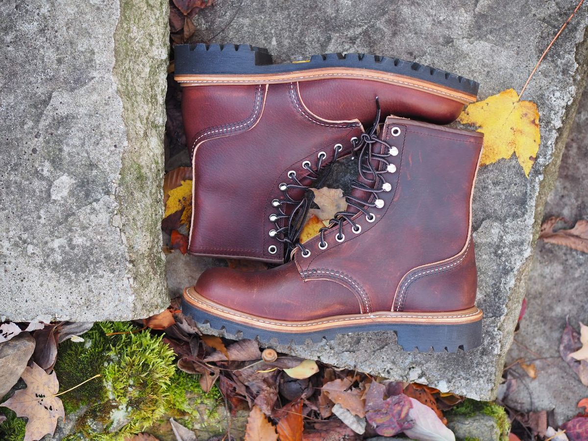 Photo by calvin96 on November 1, 2025 of the Red Wing Logger in S.B. Foot Briar Oil Slick.