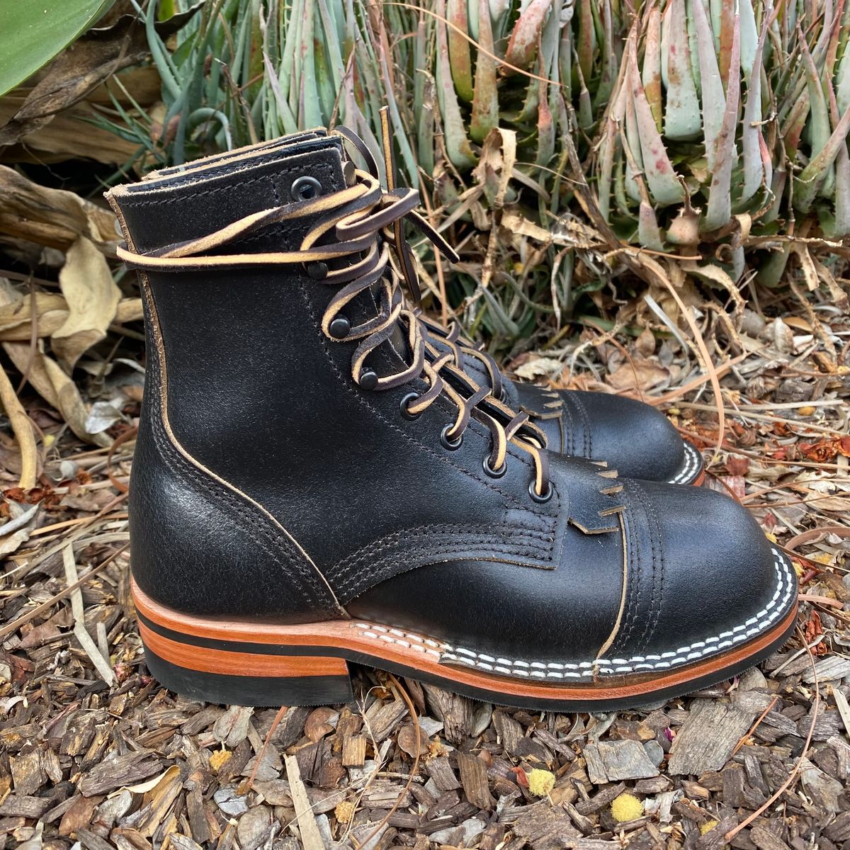 Photo by Maduro355 on November 2, 2024 of the Nicks MTO in Horween Black Waxed Flesh.
