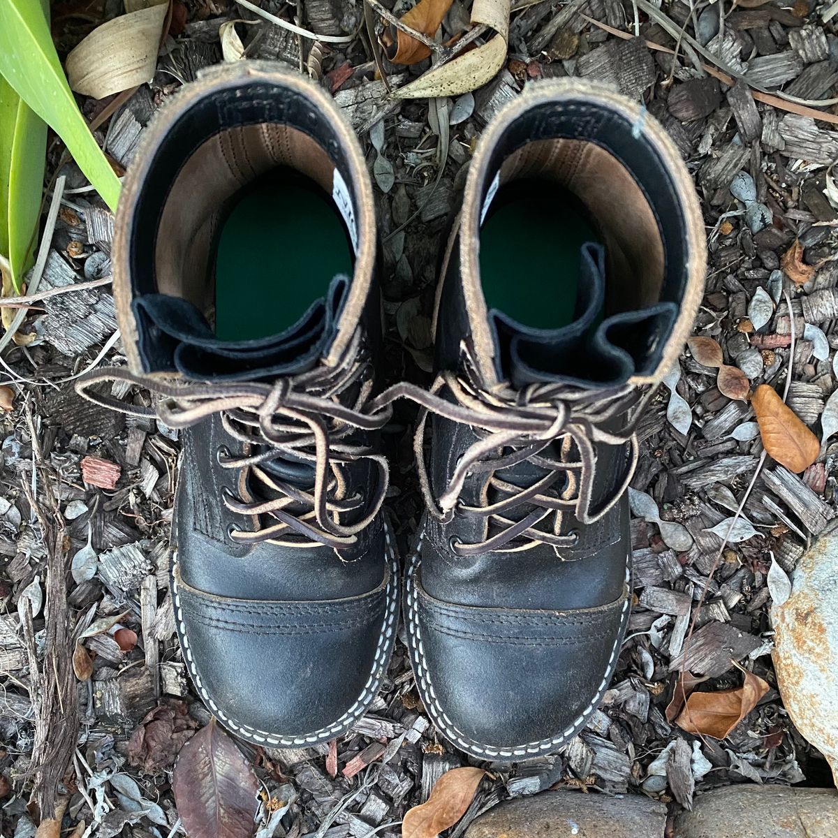Photo by Maduro355 on December 3, 2024 of the Nicks MTO in Horween Black Waxed Flesh.